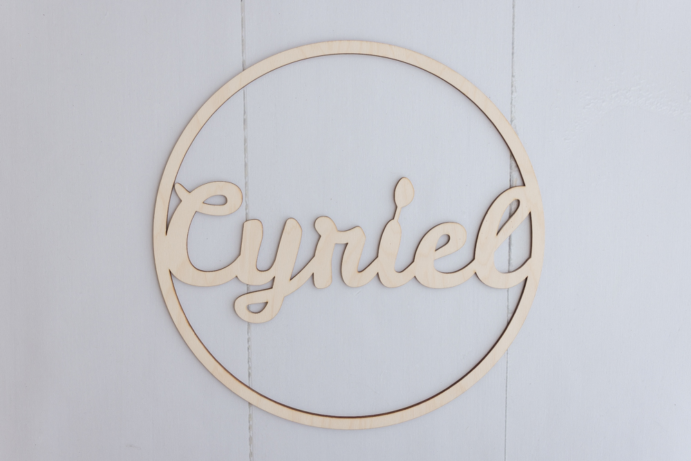 Houten ring met naam