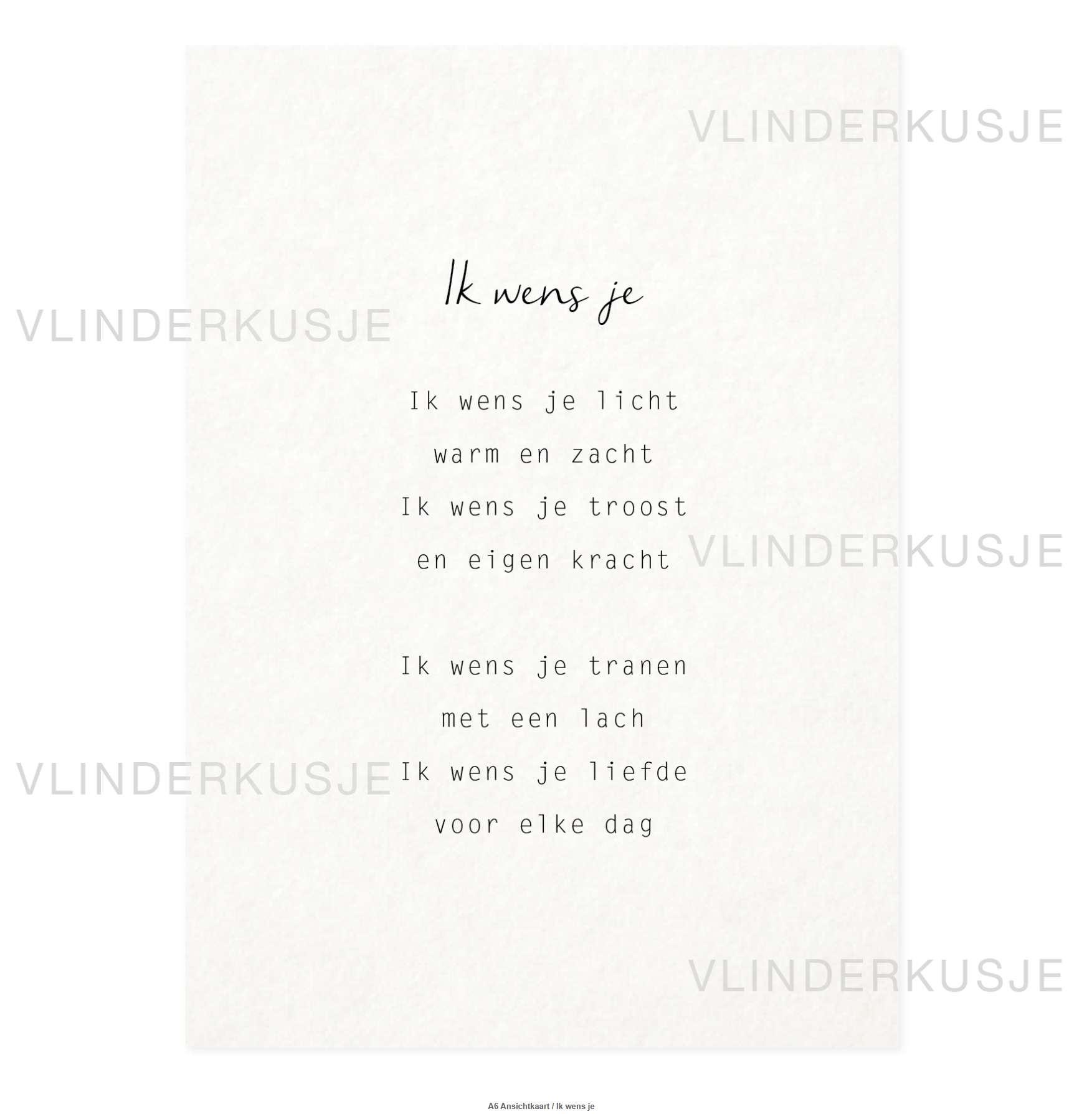 Kaartje – Ik wens je