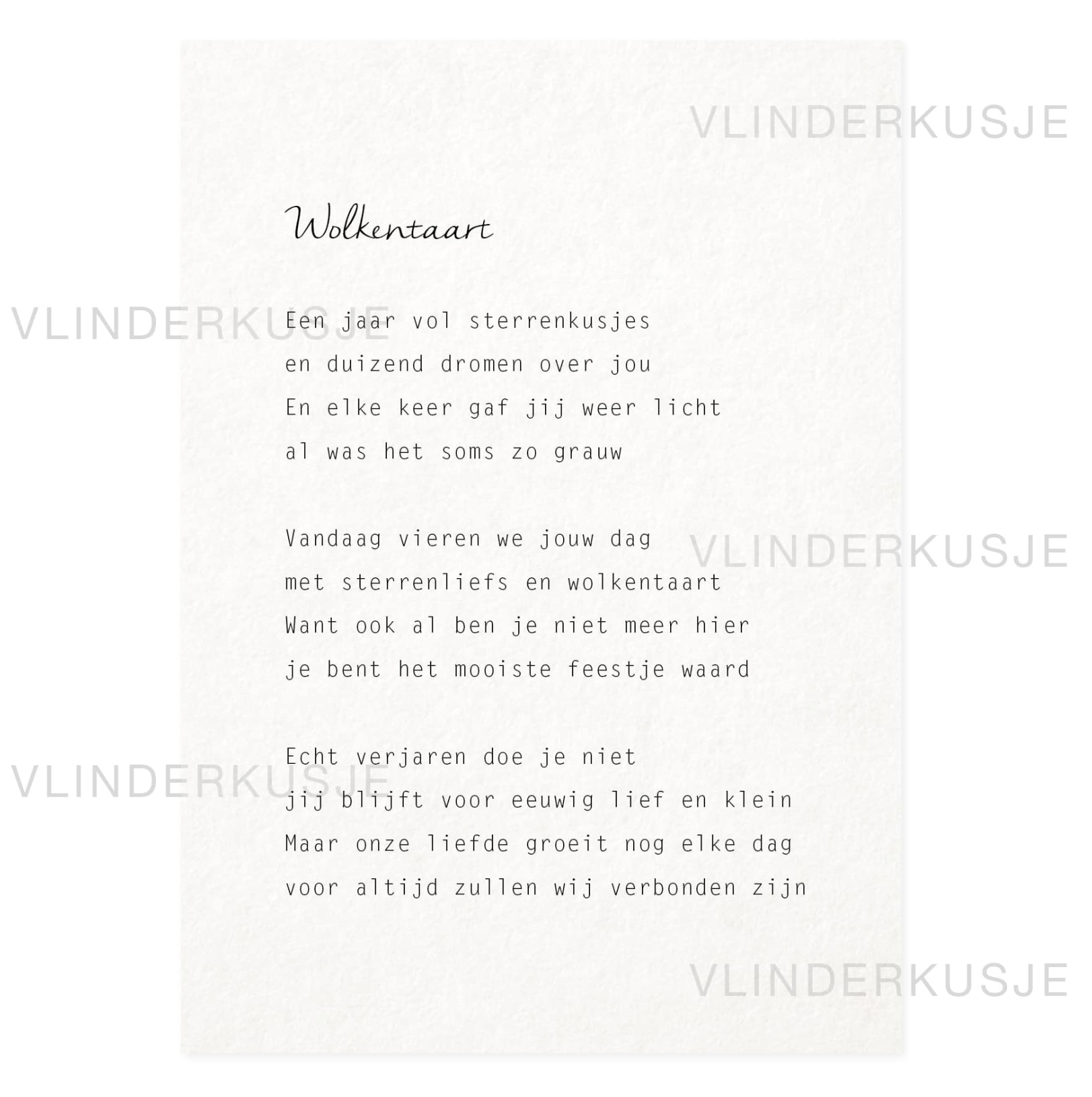 Kaartje ‘Wolkentaart’