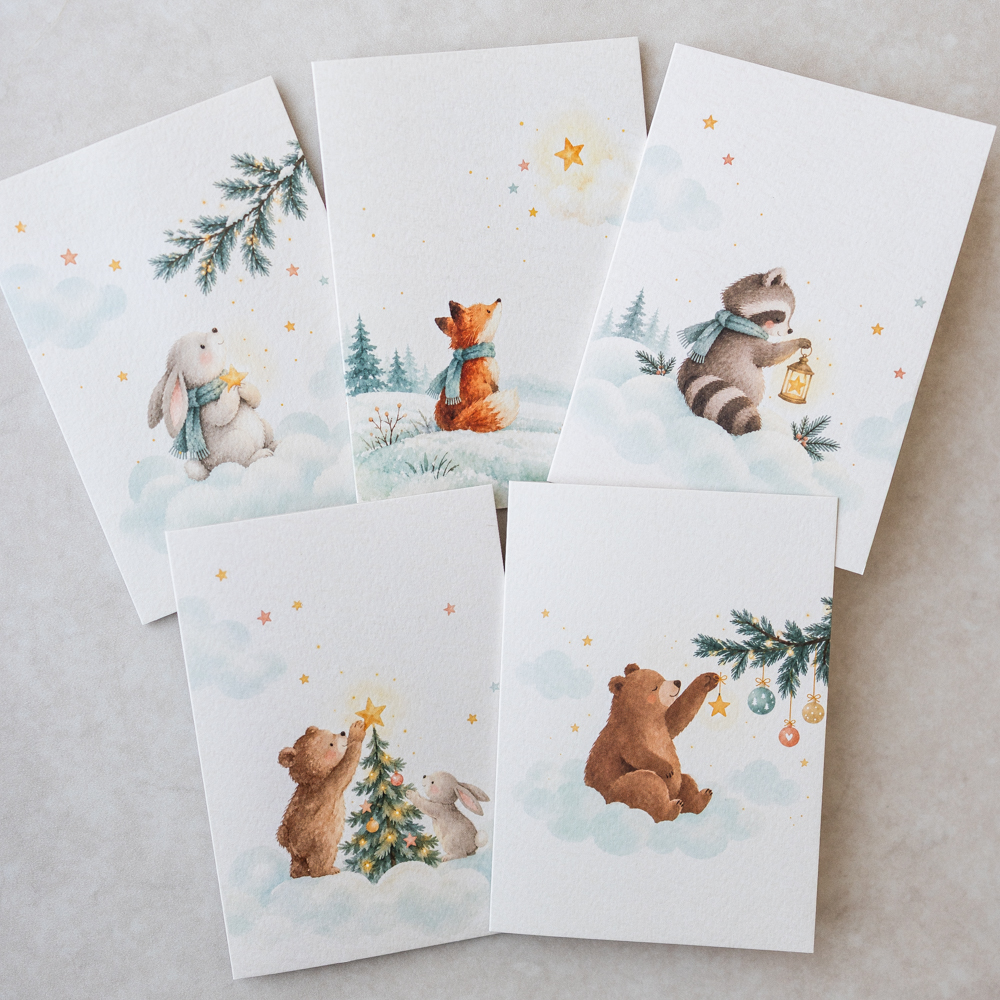 Set kerstkaarten